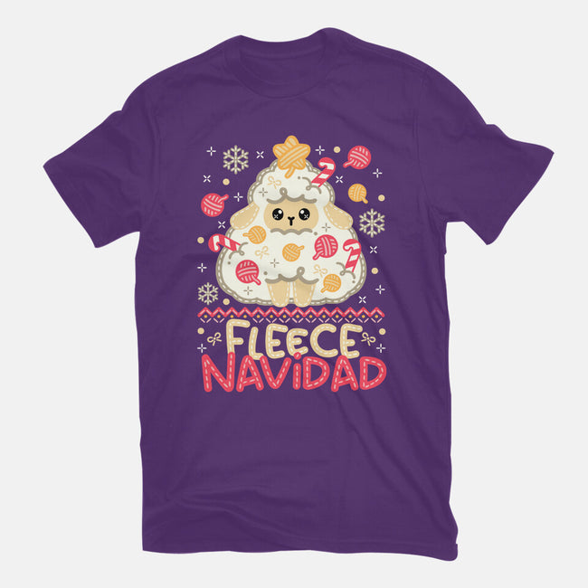 Fleece Navidad Ugly Sweater-Womens-Fitted-Tee-NemiMakeit