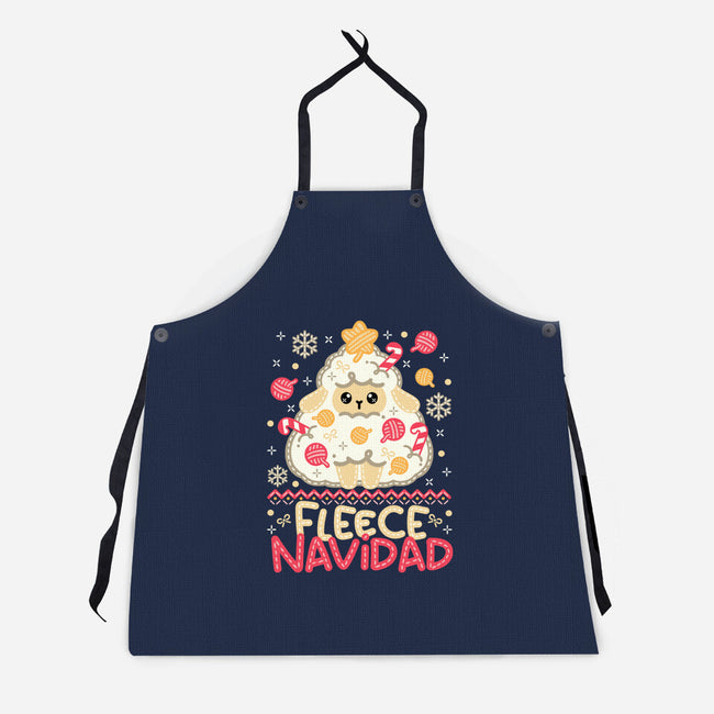 Fleece Navidad Ugly Sweater-Unisex-Kitchen-Apron-NemiMakeit