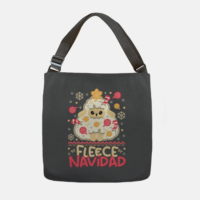 Fleece Navidad Ugly Sweater-None-Adjustable Tote-Bag-NemiMakeit