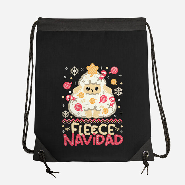 Fleece Navidad Ugly Sweater-None-Drawstring-Bag-NemiMakeit