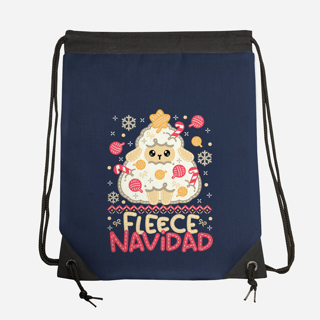 Fleece Navidad Ugly Sweater-None-Drawstring-Bag-NemiMakeit