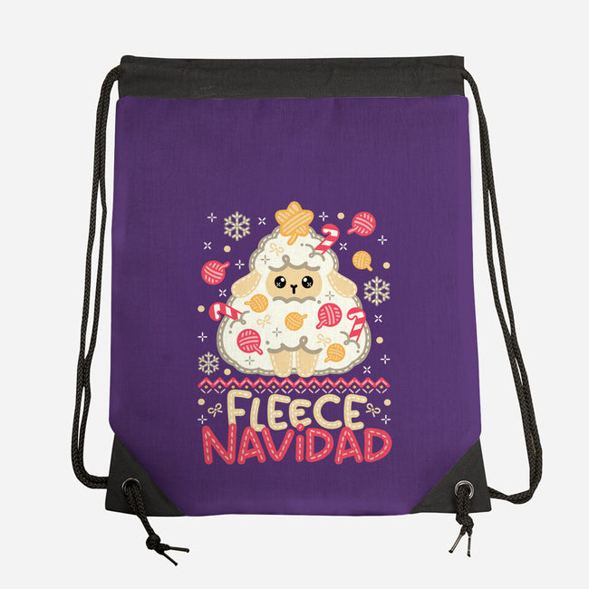 Fleece Navidad Ugly Sweater-None-Drawstring-Bag-NemiMakeit