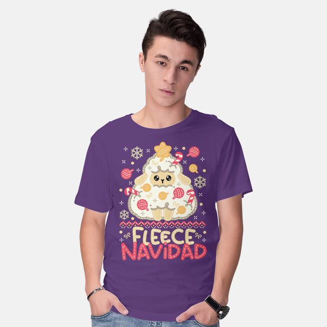 Fleece Navidad Ugly Sweater-Mens-Basic-Tee-NemiMakeit