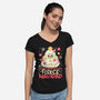 Fleece Navidad Ugly Sweater-Womens-V-Neck-Tee-NemiMakeit