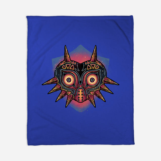 Summon The Moon-None-Fleece-Blanket-glitchygorilla