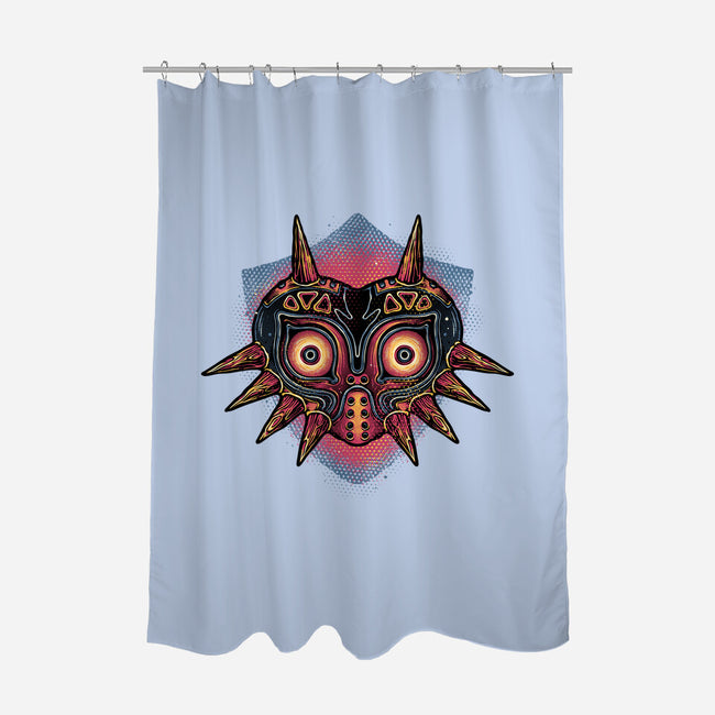 Summon The Moon-None-Polyester-Shower Curtain-glitchygorilla