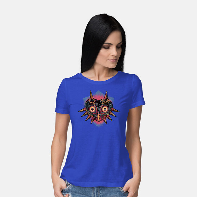 Summon The Moon-Womens-Basic-Tee-glitchygorilla