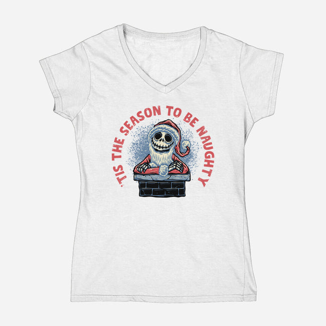 Season To Be Naughty-Womens-V-Neck-Tee-glitchygorilla