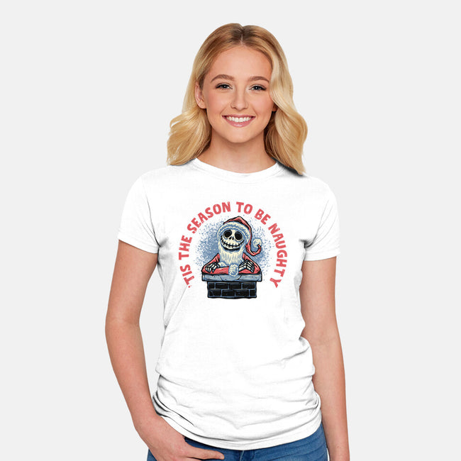 Season To Be Naughty-Womens-Fitted-Tee-glitchygorilla