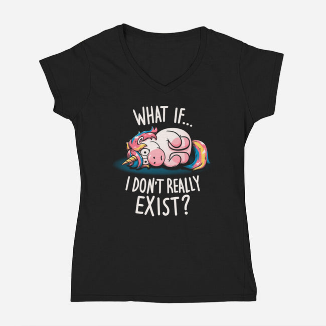 What If I Don't Exist-Womens-V-Neck-Tee-koalastudio