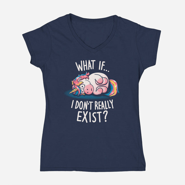 What If I Don't Exist-Womens-V-Neck-Tee-koalastudio