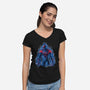 Spider Splatter-Womens-V-Neck-Tee-nickzzarto