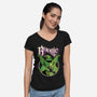 Ghost Boogie-Womens-V-Neck-Tee-Barbadifuoco