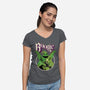 Ghost Boogie-Womens-V-Neck-Tee-Barbadifuoco