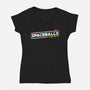 Spaceballs The Gift-Womens-V-Neck-Tee-rocketman_art