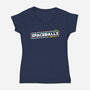 Spaceballs The Gift-Womens-V-Neck-Tee-rocketman_art