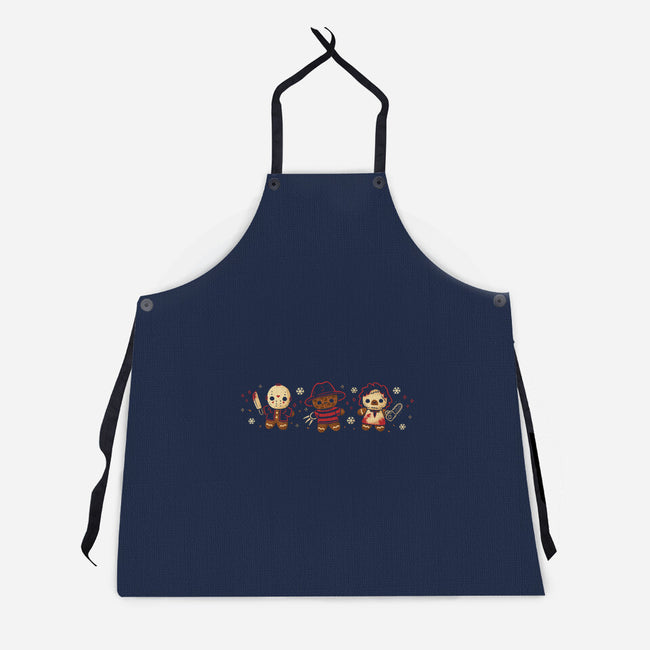Cute Gingerbread Killers-Unisex-Kitchen-Apron-xMorfina