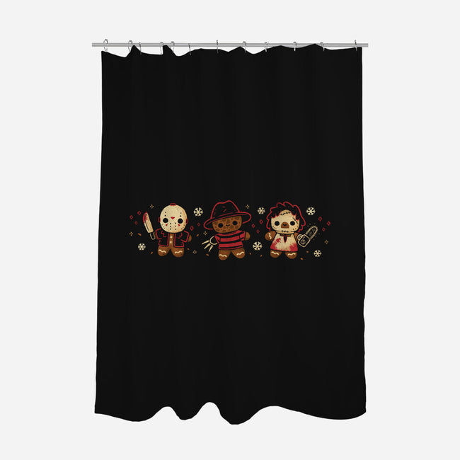 Cute Gingerbread Killers-None-Polyester-Shower Curtain-xMorfina