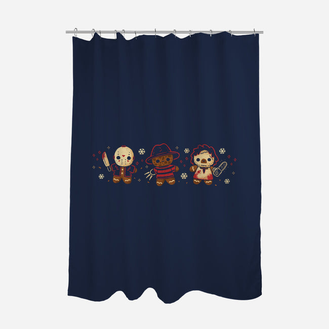 Cute Gingerbread Killers-None-Polyester-Shower Curtain-xMorfina