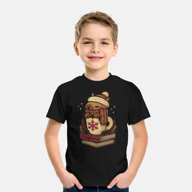 Chilly Cozy Capybara-Youth-Basic-Tee-xMorfina