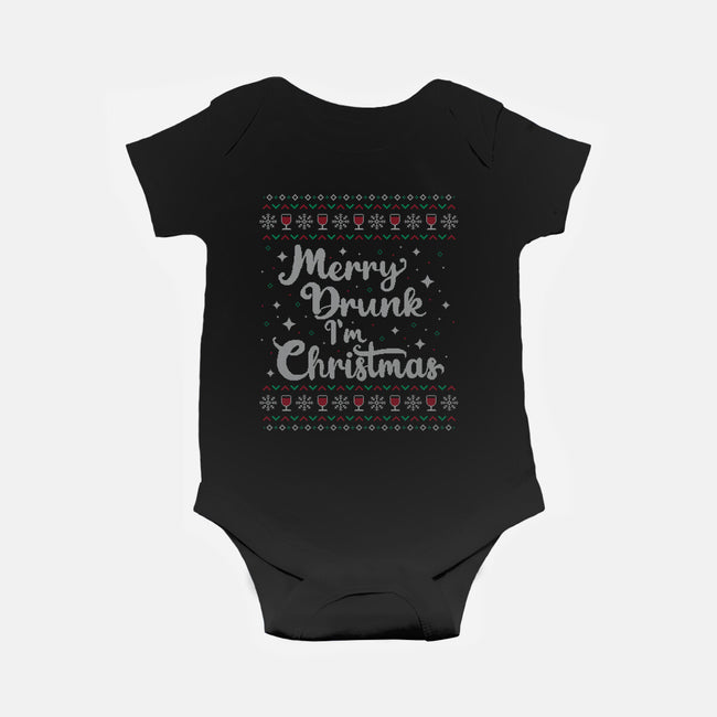 Merry Drunk Im Christmas-Baby-Basic-Onesie-xMorfina