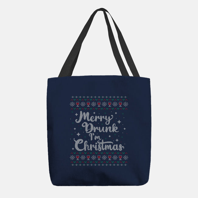 Merry Drunk Im Christmas-None-Basic Tote-Bag-xMorfina
