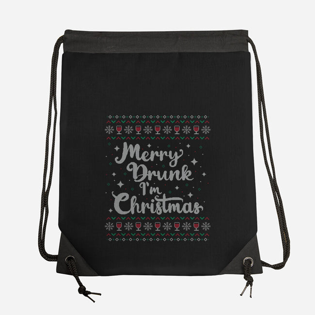 Merry Drunk Im Christmas-None-Drawstring-Bag-xMorfina