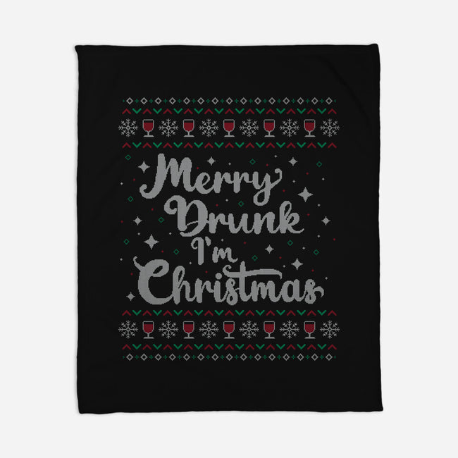 Merry Drunk Im Christmas-None-Fleece-Blanket-xMorfina