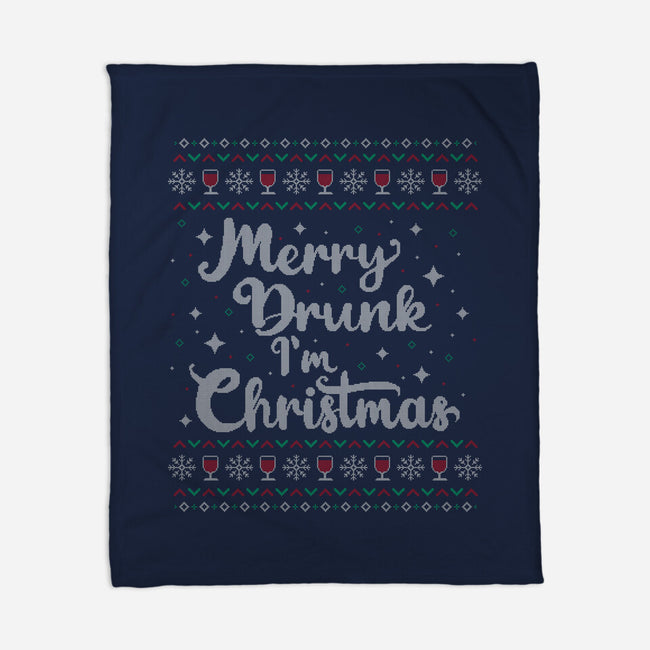 Merry Drunk Im Christmas-None-Fleece-Blanket-xMorfina