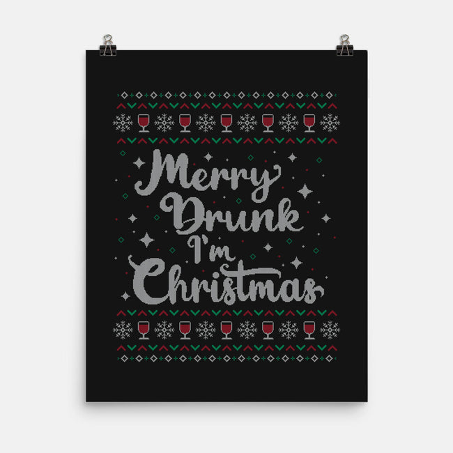 Merry Drunk Im Christmas-None-Matte-Poster-xMorfina