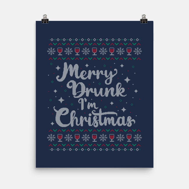 Merry Drunk Im Christmas-None-Matte-Poster-xMorfina