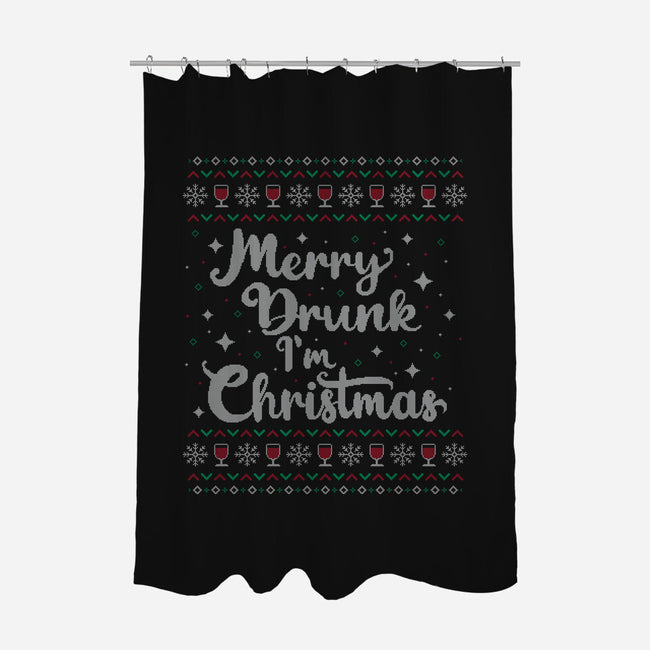 Merry Drunk Im Christmas-None-Polyester-Shower Curtain-xMorfina