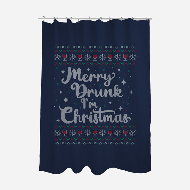 Merry Drunk Im Christmas-None-Polyester-Shower Curtain-xMorfina
