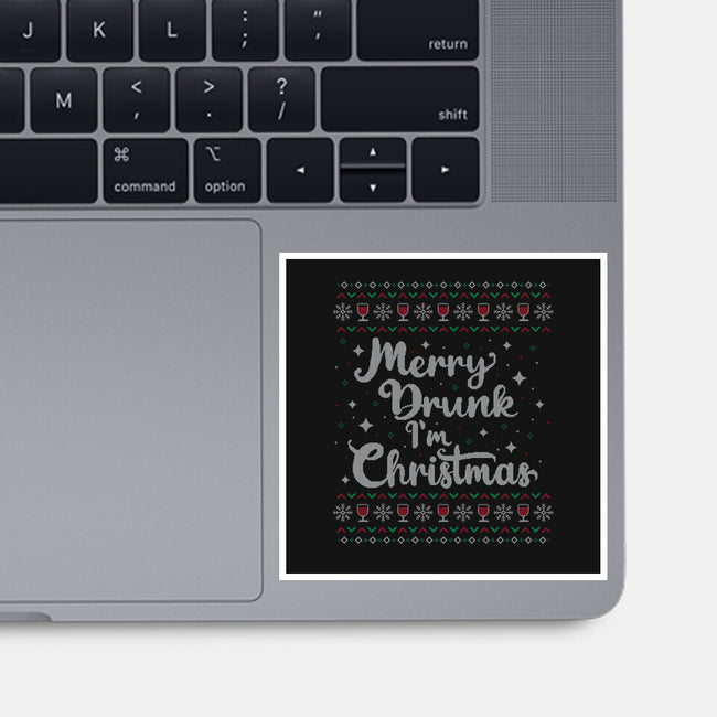 Merry Drunk Im Christmas-None-Glossy-Sticker-xMorfina