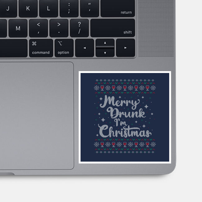 Merry Drunk Im Christmas-None-Glossy-Sticker-xMorfina