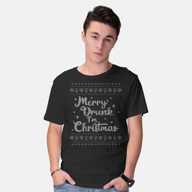 Merry Drunk Im Christmas-Mens-Basic-Tee-xMorfina