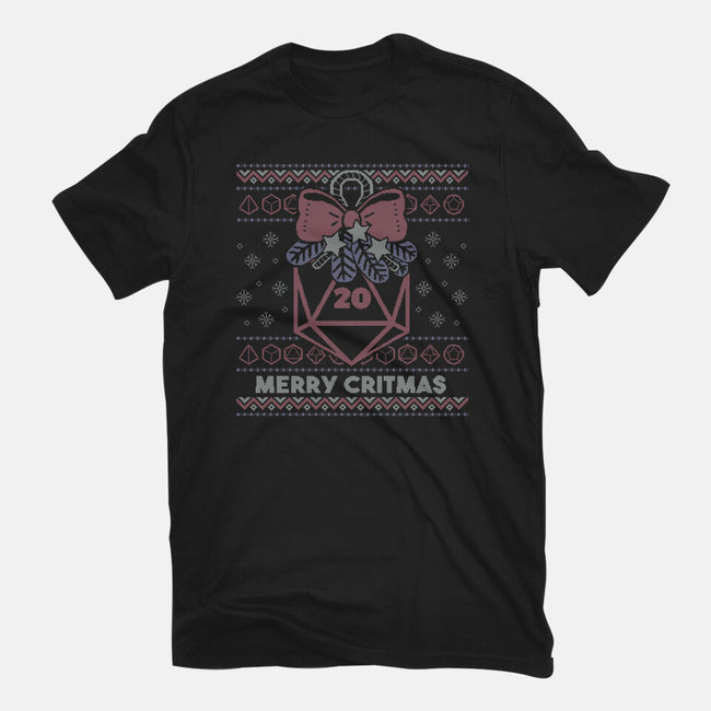 Merry Critmas Ugly Sweater-Unisex-Basic-Tee-xMorfina