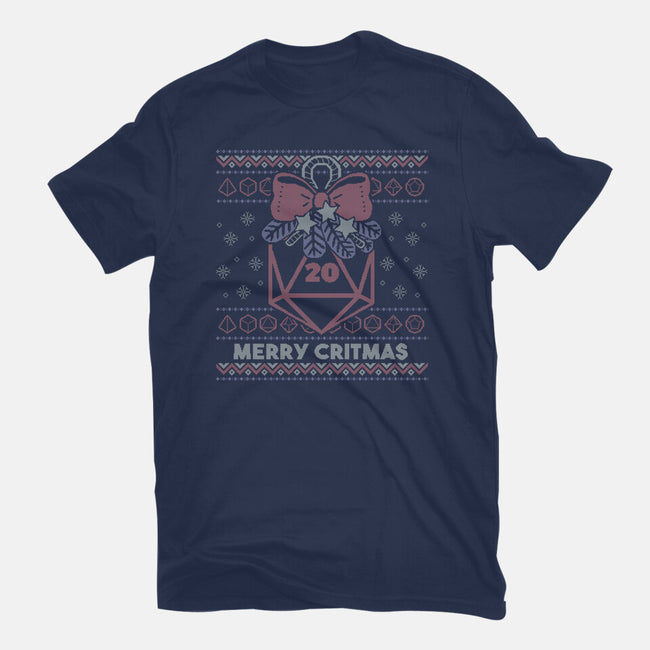 Merry Critmas Ugly Sweater-Unisex-Basic-Tee-xMorfina