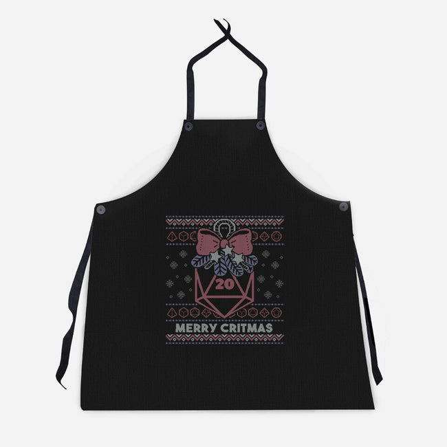 Merry Critmas Ugly Sweater-Unisex-Kitchen-Apron-xMorfina