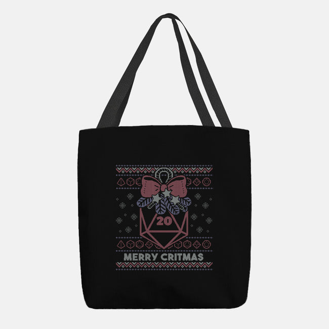Merry Critmas Ugly Sweater-None-Basic Tote-Bag-xMorfina