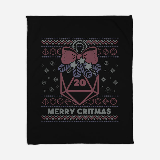 Merry Critmas Ugly Sweater-None-Fleece-Blanket-xMorfina