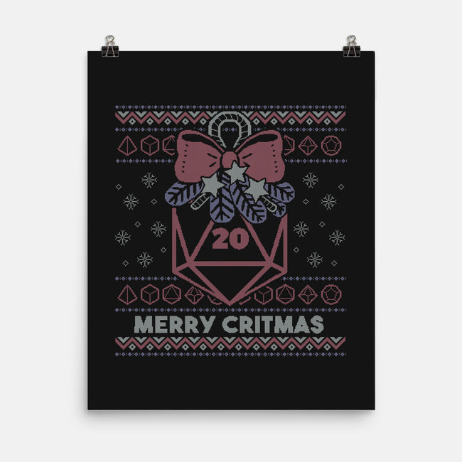 Merry Critmas Ugly Sweater-None-Matte-Poster-xMorfina