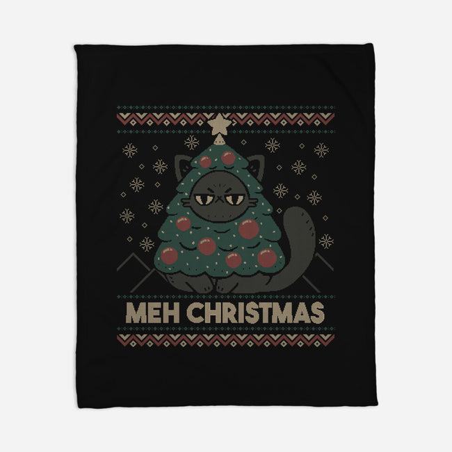 Meh Ugly Christmas Sweater-None-Fleece-Blanket-xMorfina