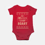 Be Merry Stay Scary Ugly Sweater-Baby-Basic-Onesie-xMorfina