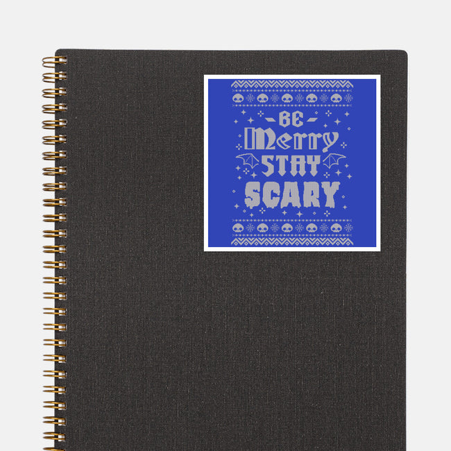 Be Merry Stay Scary Ugly Sweater-None-Glossy-Sticker-xMorfina
