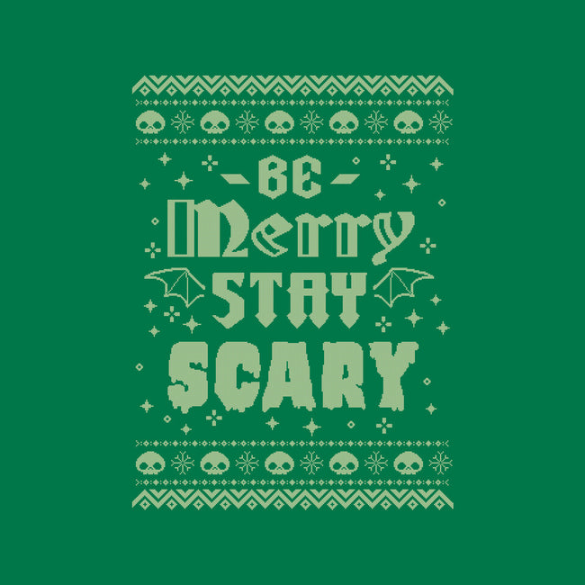 Be Merry Stay Scary Ugly Sweater-None-Fleece-Blanket-xMorfina