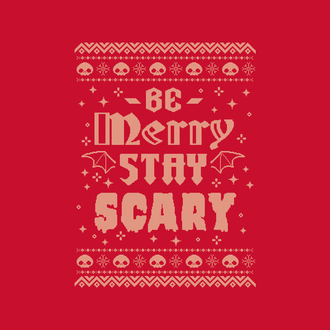 Be Merry Stay Scary Ugly Sweater-None-Fleece-Blanket-xMorfina