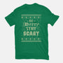 Be Merry Stay Scary Ugly Sweater-Womens-Basic-Tee-xMorfina