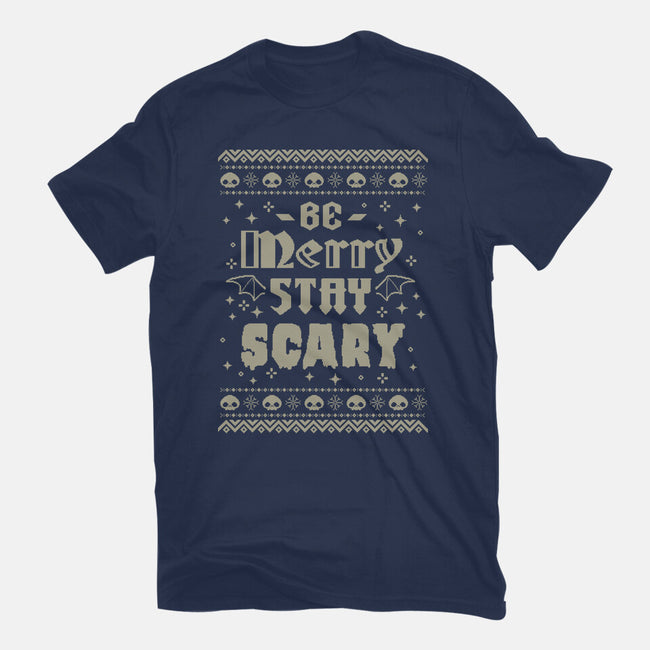 Be Merry Stay Scary Ugly Sweater-Unisex-Basic-Tee-xMorfina