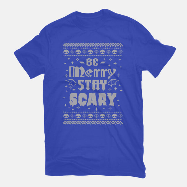 Be Merry Stay Scary Ugly Sweater-Mens-Basic-Tee-xMorfina